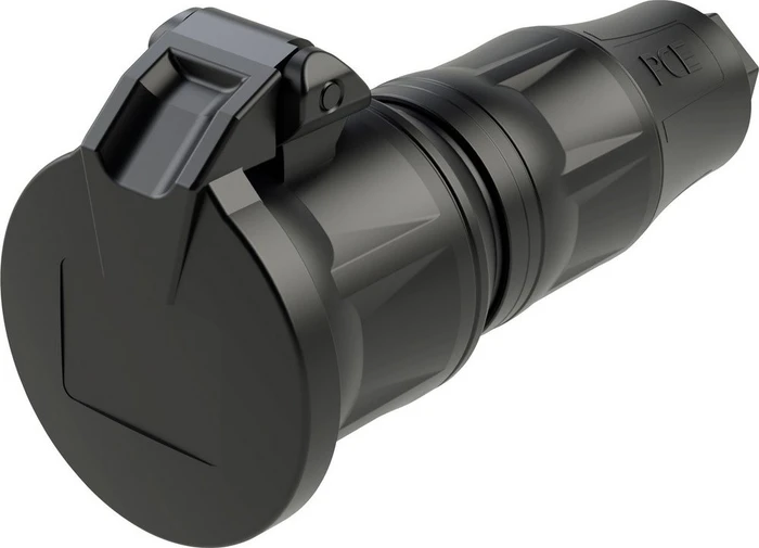 PCE Schutzkontaktkupplung KD fb SH IP54 schwarz Serie TopTaurus2