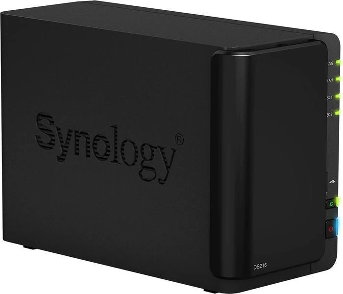 Synology DiskStation DS216, 512MB RAM, 1x RJ-45 1000Base-T, 2x USB-A 3.0
