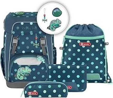 Step by Step Giant Tropical Chameleon Schulrucksack-Set, 5-tlg.