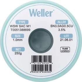 Weller WSW SAC M1 Lötzinn 1mm, 250g