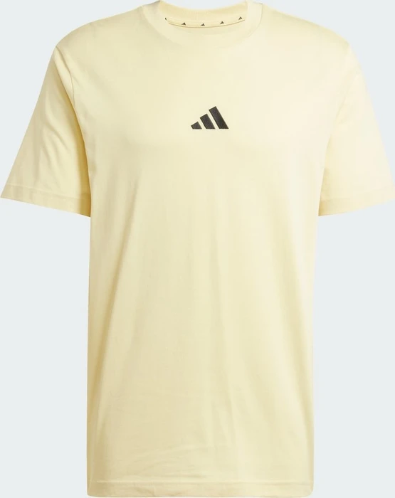 adidas Essentials Small Logo Single Jersey T-Shirt kurzarm powder yellow/black (Herren)