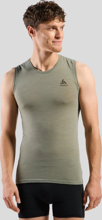 Odlo Performance Wool 140 Seamless Funktionsshirt ärmellos vetiver (Herren)
