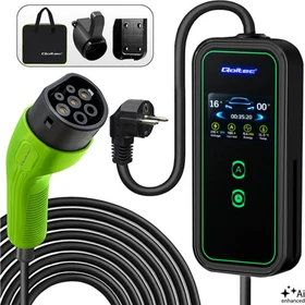 Qoltec Mobiles Ladegerät für Elektrofahrzeuge 2-in-1, 5m Ladekabel