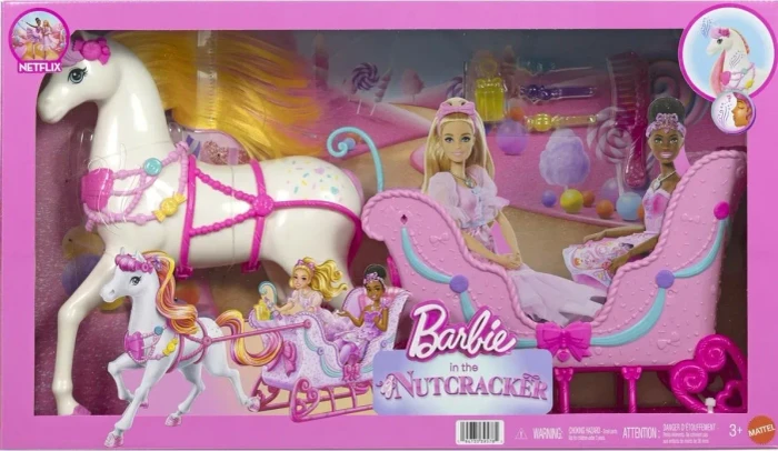Mattel Barbie - Der Nussknacker - Land of Sweets Horse & Sled