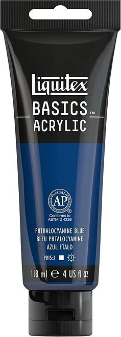 Liquitex Basics Acrylic phthalocyanine blue, 118ml