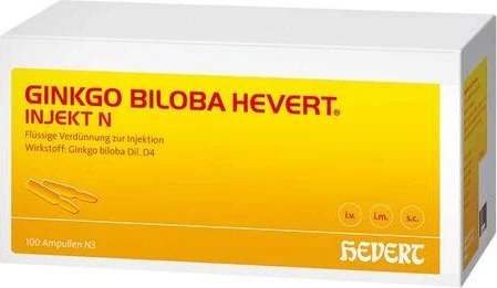 Ginkgo biloba Hevert injekt Ampullen, 100 Stück