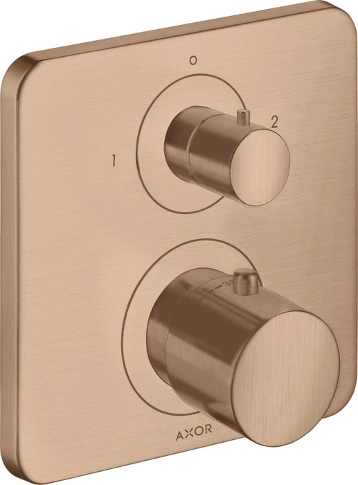 Hansgrohe Axor Citterio M Thermostat mit Ab- und Umstellventil brushed red gold