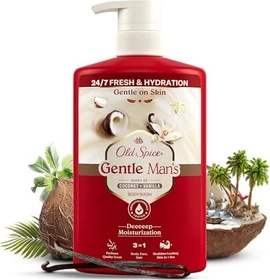 Old Spice Gentle Man's 3in1 Coconut & Vanilla Duschgel & Shampoo, 800ml