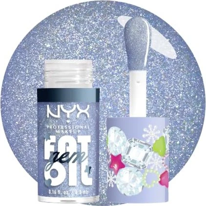 NYX Fat Oil Gem Xmas Lip Oil 03 silver bling, 4.8ml