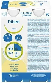 Fresenius Kabi Fresubin Diben Drink Vanille 800ml (4x 200ml)