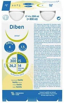 Fresenius Kabi Fresubin Diben Drink Vanille 800ml (4x 200ml)