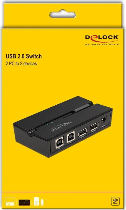 DeLOCK USB 2.0 Switch für 2 PC an 2 Geräte (11492) – Bild 5 von 5