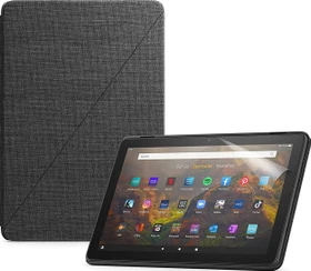Amazon Fire HD 10 Plus KFTRPWI 2021, ohne Werbung, schiefergrau, 64GB, inkl. Amazon-Hülle mit Standfunktion und Displayschutzfolie