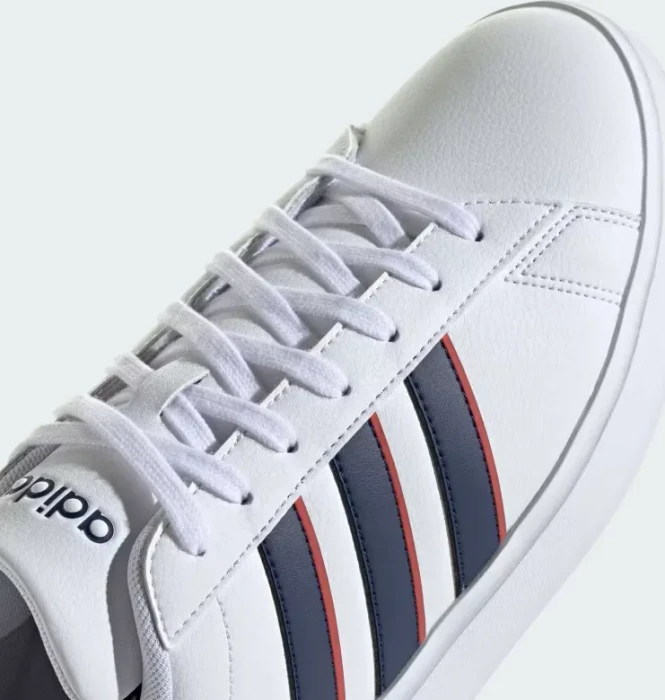 adidas Grand Court 2.0 cloud white/dark blue/preloved scarlet