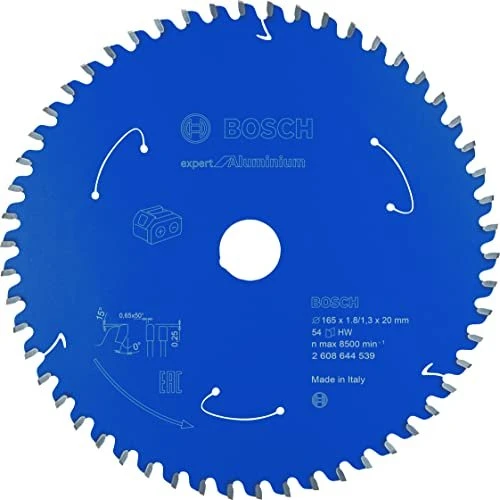 Bosch Professional Expert for Aluminium Kreissägeblatt 54Z, 165x1.3x20mm, 1 Stück