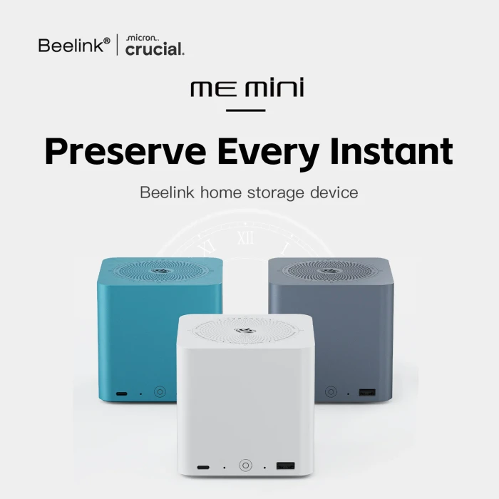 Beelink ME Mini, Midnight Gray, N150, 12GB RAM, 2TB SSD, 64GB Flash
