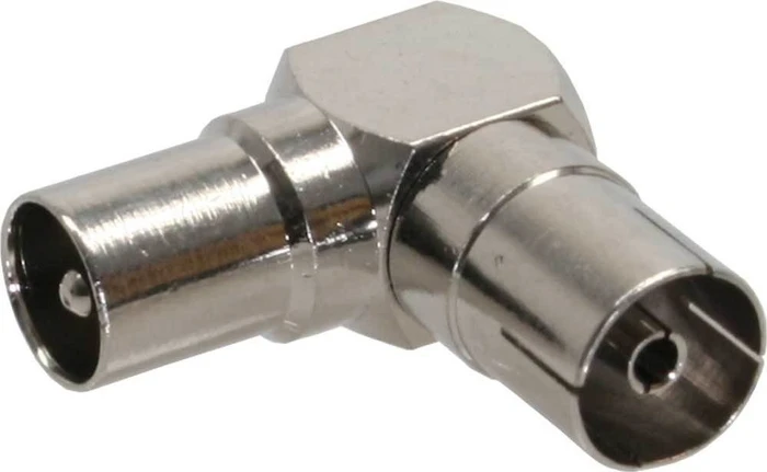 InLine Antenne Koaxial Verbinder Stecker / Buchse, 90° gewinkelt, Metall