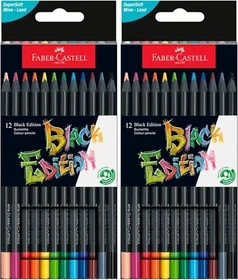 Faber-Castell Black Edition Buntstift sortiert, Kartonetui, 12er-Set