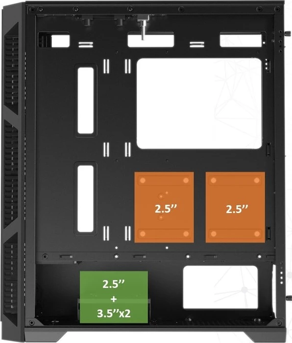 Raijintek Arcadia III, Glasfenster