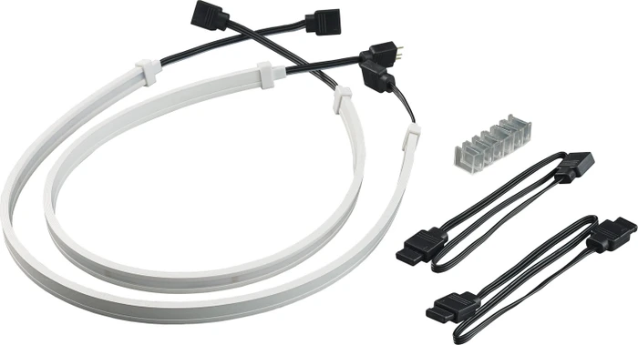 SilverStone LS04, ARGB beleuchtet, LED-Streifen, weiß