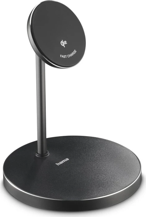 Hama Wireless Charger Qi2 15 W kabelloses Smartphone-Ladepad schwarz