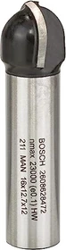 Bosch Professional HM Hohlkehlfräser, (R1)8x(D)16x12.7x54mm, 1 Stück
