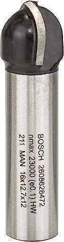 Bosch Professional HM Hohlkehlfräser, (R1)8x(D)16x12.7x54mm, 1 Stück