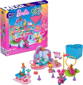 Mattel Mega Construx Barbie Color Reveal Train 'n Wash Pets