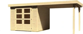 Karibu Askola 3.5 Gartenhaus inkl. Anbau 2.8m natur