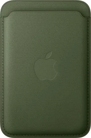 Apple iPhone Feingewebe Wallet mit MagSafe moosgrün