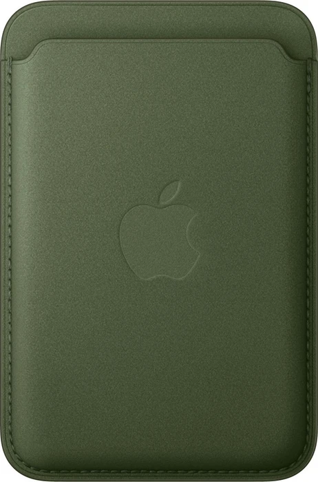 Apple iPhone Feingewebe Wallet mit MagSafe moosgrün