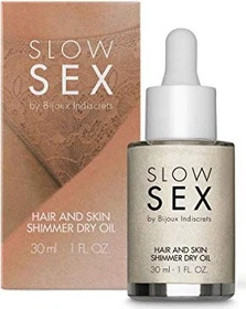 Bijoux Indiscrets Slow Sex Hair and Skin Shimmer Dry Oil,     30ml