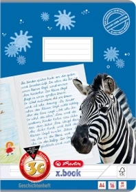 Herlitz x.book Geschichtenheft, A4, Lineatur 3G, 16 Blatt