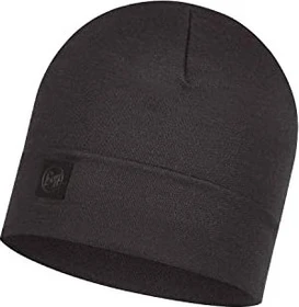 Buff Solid Merino Heavyweight Mütze schwarz