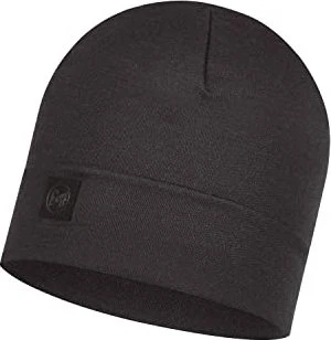 Buff Solid Merino Heavyweight Mütze schwarz