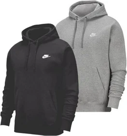 Nike Sportswear Club Hoodie dark grey heather/matte silver/white (Herren)