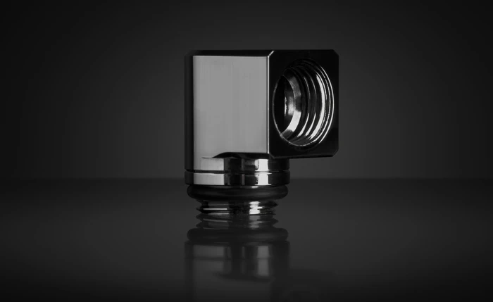 EK Water Blocks Quantum Line EK-Quantum Torque Micro Rotary 90° Winkeladapter, schwarz vernickelt