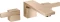 Hansgrohe AXOR Edge 3-Loch Waschtischarmatur Unterputz für Wandmontage mit Auslauf 190 mm und Push-Open Ablaufgarnitur diamantschliff polished red gold Vorschaubild