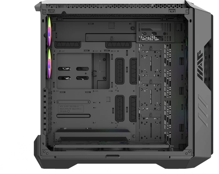 Cooler Master HAF 700, Titanium Grey, grau, Glasfenster