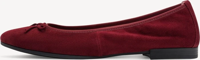 Tamaris Leder Ballerina merlot suede (Damen)