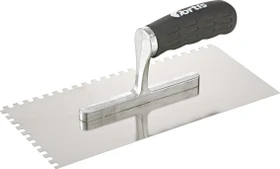 Fortis Glättkelle Edelstahl 6x6mm gezahnt, 280x130mm