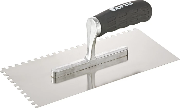 Fortis Glättkelle Edelstahl 6x6mm gezahnt, 280x130mm