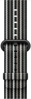 Apple Nylon-Armband gestreift für Apple Watch 38mm schwarz