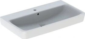 Geberit Renova Plan Aufsatzwaschtisch 85cm, Hahnloch mittig, mit Überlauf, weiß/KeraTect