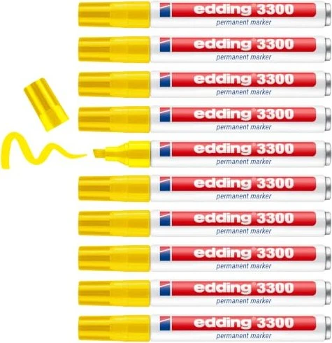edding 3300 Permanentmarker gelb, 10er-Pack