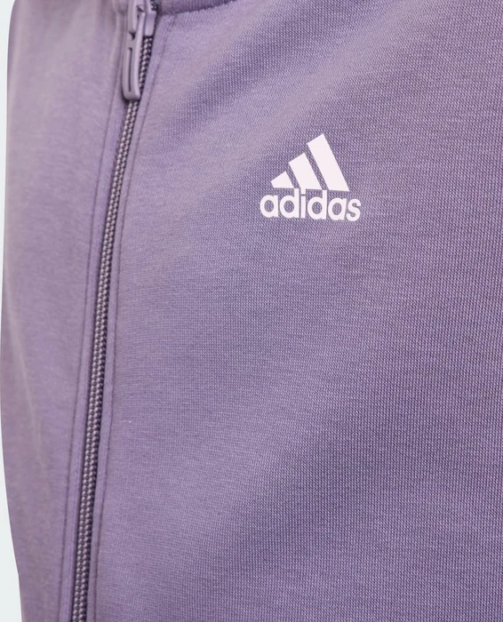 adidas Essentials Linear Logo Kapuze Hoodie shadow violet/clear pink (Junior)