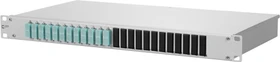 Metz Connect OpDAT fix VIK LWL-Patchpanel SC-D Kupplungen, OM3 aqua, 12-Port, 1HE, 1HE