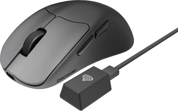 Genesis Zircon 606 8k Wireless Ultra-Lightweigt Gaming Mouse, schwarz/grau, USB/Bluetooth