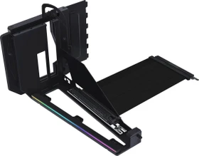 Lian Li Riser Card Vertical GPU Kit, inkl. PCI-Slot Blende für Lian Li, gewinkelt, PCIe 5.0, 200mm, schwarz