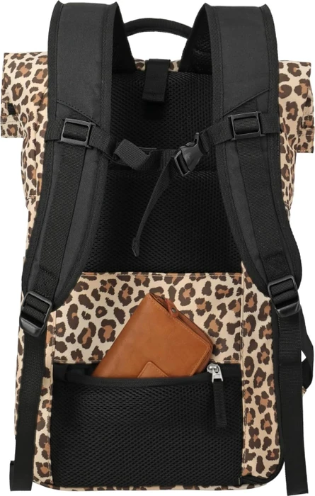 Travelite Basics Rollup Laptoprucksack, 15.6", Leopard